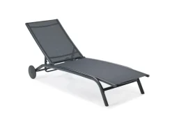 Leco Sonnenliegen|Sonnenliege Nele Mit Rollen Anthrazit