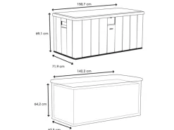 Lifetime Outdoor-Spielzeug|Auflagenboxen|Gartenbox 151 cm x 72 cm x 69 cm
