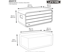 Kissen- & Auflagenbox 72 cm x 147,1 cm x 63,6 cm Anthrazit 515 l*Lifetime Online