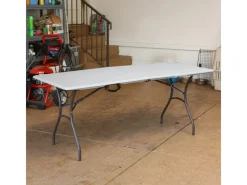 Lifetime Gartentische|Klapptisch Rechteckig Weiß 183 cm x 76 cm