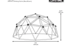 Lifetime Gartenspielgeräte|Klettergerüst Geodome 274 cm x 137 cm
