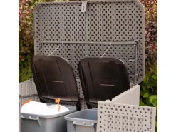 Lifetime Mülltonnenboxen|Gartenschränke|Kunststoff Mülltonnenbox & Geräteschrank Phil Grau