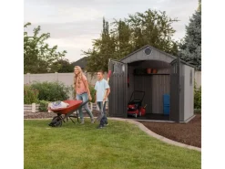Lifetime Laubbläser|Kunststoff-Gerätehaus Mars Grau 5,5 m²