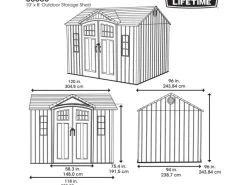Lifetime Laubbläser|Kunststoff-Gerätehaus Saturn 6,6 m²