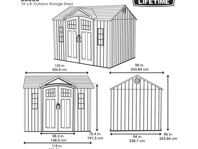 Lifetime Laubbläser|Kunststoff-Gerätehaus Saturn 6,6 m²