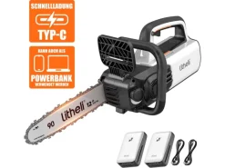 Litheli Kettensägen|U20 Akku-Kettensäge 2x20V EGT050074 inkl. 2x Akku 2.0Ah