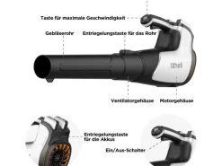 Litheli Laubbläser|U20 Akku-Laubbläser 2 x 20 V EGT060061 inkl. 2 x Akku 4.0 Ah