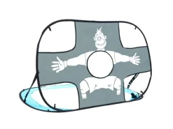 2-in-1 Fussballtor mit Torwand für Kinder 125 x 80 cm Schwarz*LittleTom Outlet