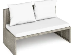 Lounge-Set Bostonia 4-tlg. Polyrattan Hellbraun*