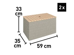 Lounge-Set Bostonia 4-tlg. Polyrattan Hellbraun*