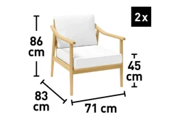 Lounge-Gartenmöbel|Gartenmöbel-Sets|Lounge-Set Lakewood 4-teilig Akazie FSC®