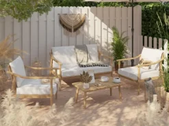 Lounge-Gartenmöbel|Gartenmöbel-Sets|Lounge-Set Lakewood 4-teilig Akazie FSC®