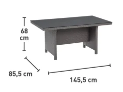 Lounge-Gartenmöbel|Lounge-Set mit Esstisch Vermont 6-teilig Polyrattan