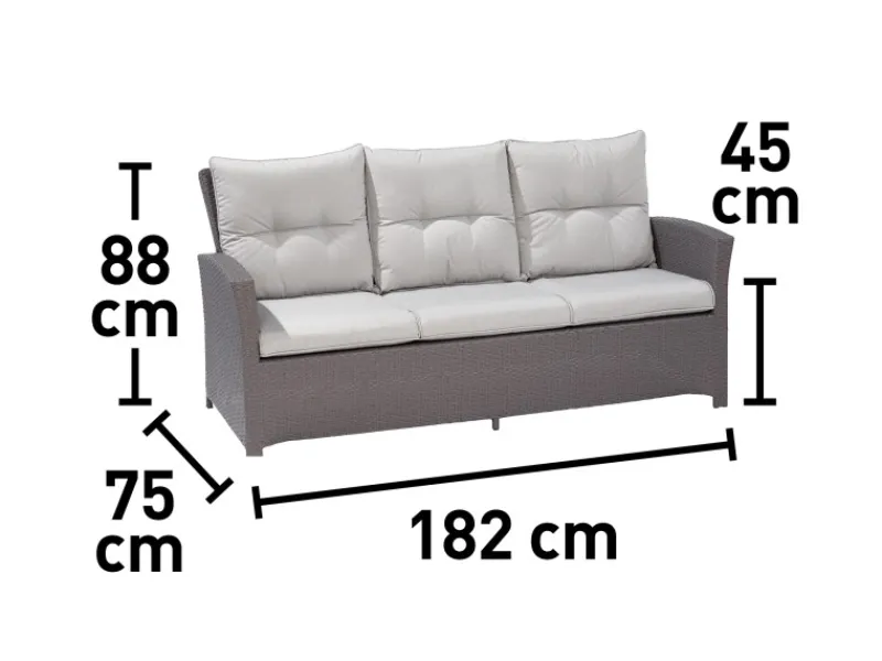 Lounge-Gartenmöbel|Lounge-Set mit Esstisch Vermont 6-teilig Polyrattan