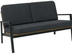 Lounge-Set Olary 4-teilig Akazienholz Schwarz* Online