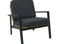 Lounge-Set Olary 4-teilig Akazienholz Schwarz* Online