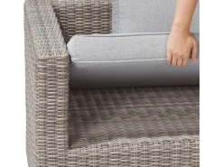 Lounge-Gartenmöbel|Gartenmöbel-Sets|Lounge-Set Olea 5-teilig aus Polyrattan Sand