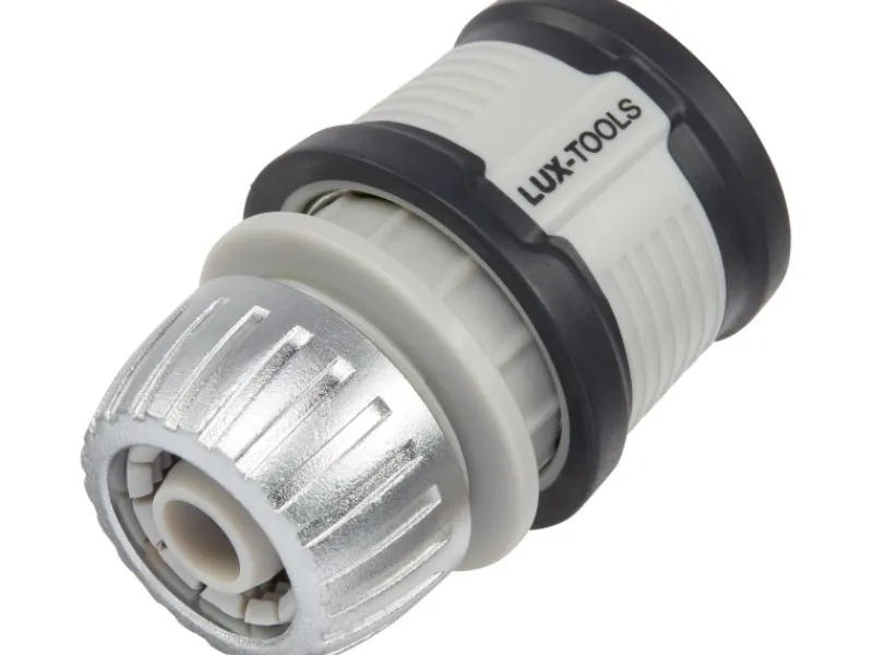 LUX Schlauchstück Metall mit Wasserstopp für 13 mm (1/2") Schlauch*LUX-TOOLS Best