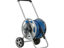 LUX-TOOLS Gartenschlauchwagen|LUX Schlauchwagen-Set Metalltrommel mit Schlauch 25 m