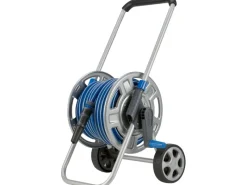 LUX-TOOLS Gartenschlauchwagen|LUX Schlauchwagen-Set Metalltrommel mit Schlauch 25 m