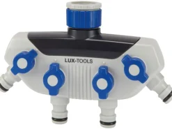LUX-TOOLS Schlauch Kupplungen|Comfort 4-Wege-Verteiler für Gartenschläuche G 1