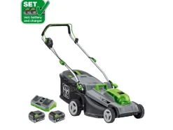 LUX-TOOLS Rasenmäher|40V Akku-Rasenmäher 1 PowerSystem A-RM-2x 20/43 Set 2x 20V Akkus