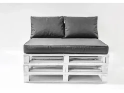 Palettenkissen Rückenteil Outdoor Panama Grey 60 cm x 40 cm*Madison Sale