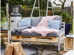 Palettenkissen Rückenteil Outdoor Panama Grey 60 cm x 40 cm*Madison Sale