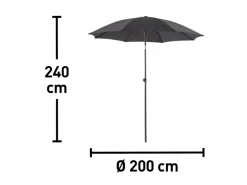 Sonnenschirme|Marktschirm Ø 200 cm mit Neigungsfunktion