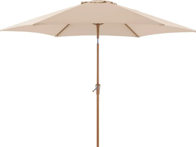 Marktschirm Camarillo Ø 300 cm Beige mit Kurbelmechanik* Hot
