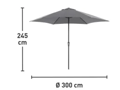 Sonnenschirme|Marktschirm Honolulu Ø 300 cm mit Kurbel