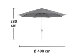 Sonnenschirme|Marktschirm Honolulu Ø 400 cm mit Kurbel