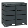 MBOX24 Classic Mülltonnenbox für 2 Mülltonnen (120L) aus Verzinktem Stahl  2er Metall Mülltonnenverkleidung in Anthrazit  Robust & Wetterfest* Outlet
