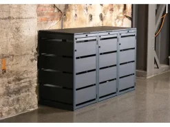 Mülltonnenboxen|MBOX24 Classic Mülltonnenbox für 1 Mülltonne (120L) aus Verzinktem Stahl  1er Metall Mülltonnenverkleidung in Anthrazit  Robust & Wetterfest