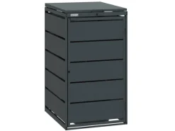 MBOX24 Classic Mülltonnenbox für 1 Mülltonnen (240L) aus Verzinktem Stahl  1er Metall Mülltonnenverkleidung in Anthrazit  Robust & Wetterfest* Sale