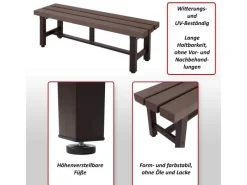 Alu Gartenbank K60 WPC 120cm*MCW