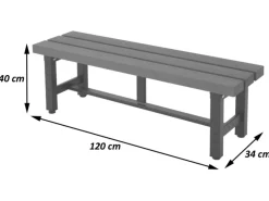 Alu Gartenbank K60 WPC 120cm*MCW