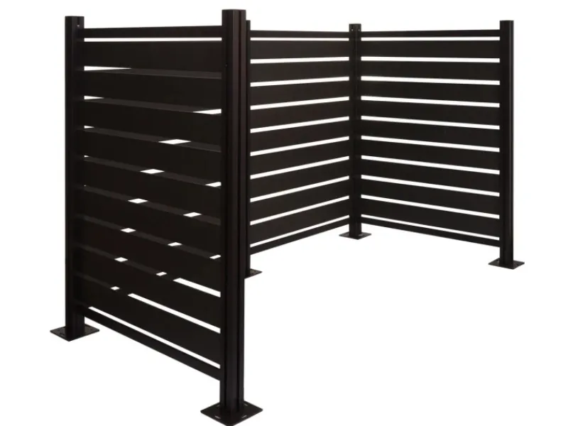 MCW Mülltonnenboxen|Alu Mülltonnen-Zaun K57 Anthrazit 130x206x110cm