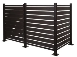 MCW Mülltonnenboxen|Alu Mülltonnen-Zaun K57 Anthrazit 130x206x110cm