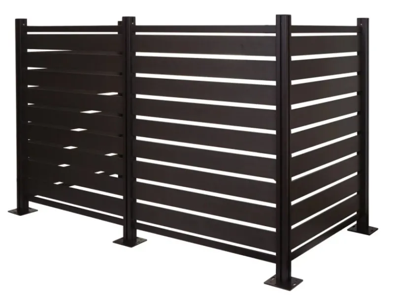 MCW Mülltonnenboxen|Alu Mülltonnen-Zaun K57 Anthrazit 130x206x110cm