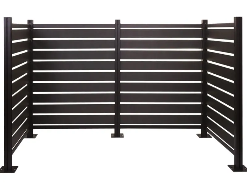 MCW Mülltonnenboxen|Alu Mülltonnen-Zaun K57 Anthrazit 130x206x110cm