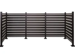 MCW Mülltonnenboxen|Alu Mülltonnen-Zaun K57 Anthrazit 130x300x110cm