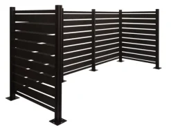 MCW Mülltonnenboxen|Alu Mülltonnen-Zaun K57 Anthrazit 130x300x110cm