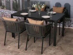 MCW Gartentische|Alu-Esstisch N40 Tisch Bistrotisch Gartentisch Balkontisch Wetterfest 140x80cm