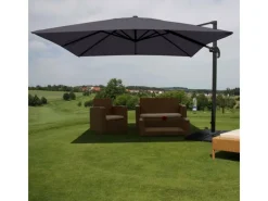 MCW Sonnenschirme|Ampelschirm A96 3,5x3,5m Alu mit Ständer Drehbar