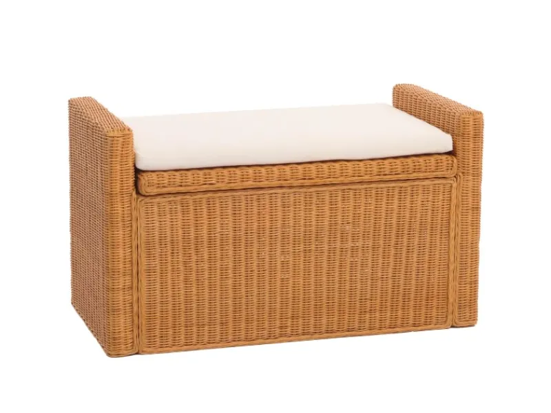 MCW Outdoor-Spielzeug|Sitzkissen|Aufbewahrungstruhe Genua Rattan Honigfarben