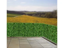 MCW Balkonsichtschutz|Balkonsichtschutz N77 300x100cm Blatt - 300x100cm Blatt Hell