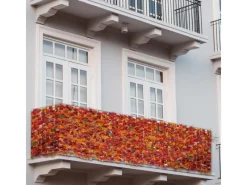 MCW Balkonsichtschutz|Balkonsichtschutz N77 300x150cm Blatt - 300x150cm Ahorn -gelb