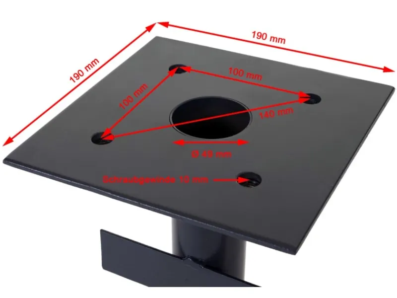 MCW Sonnenschirme|Bodenhülse A96 Ø 49mm für Schirme