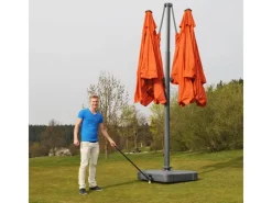 MCW Sonnenschirme|Doppel-Ampelschirm T44 Terracotta